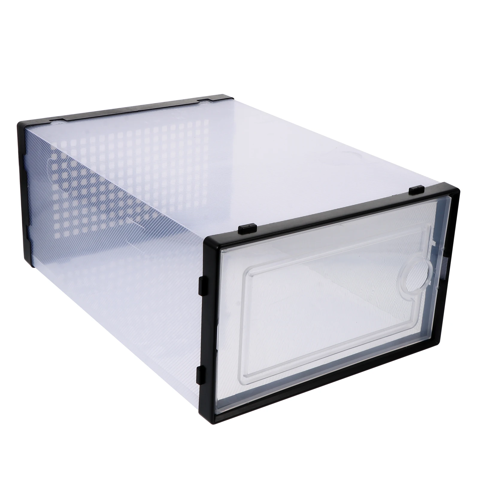 

2 Pcs Shoe Box Storage Simple Shoes Case Plastic Men's House Organizer Rack Container Drawer-style