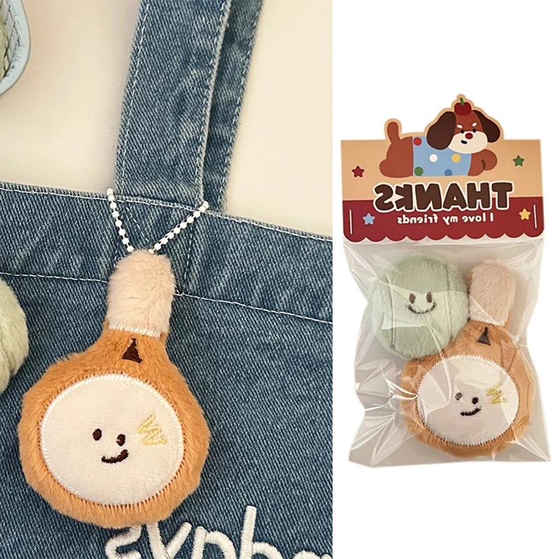 

Stuffed Cartoon Badminton Tennis Plush Doll; Adorable Keychain Accessory for Backpacks