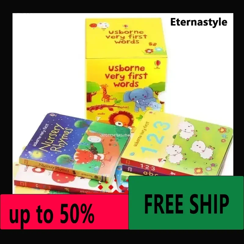 Hot Libro book Books Of10 Books/Set USborne Very First Words Board Book Educational Toys For Children English Books For Children