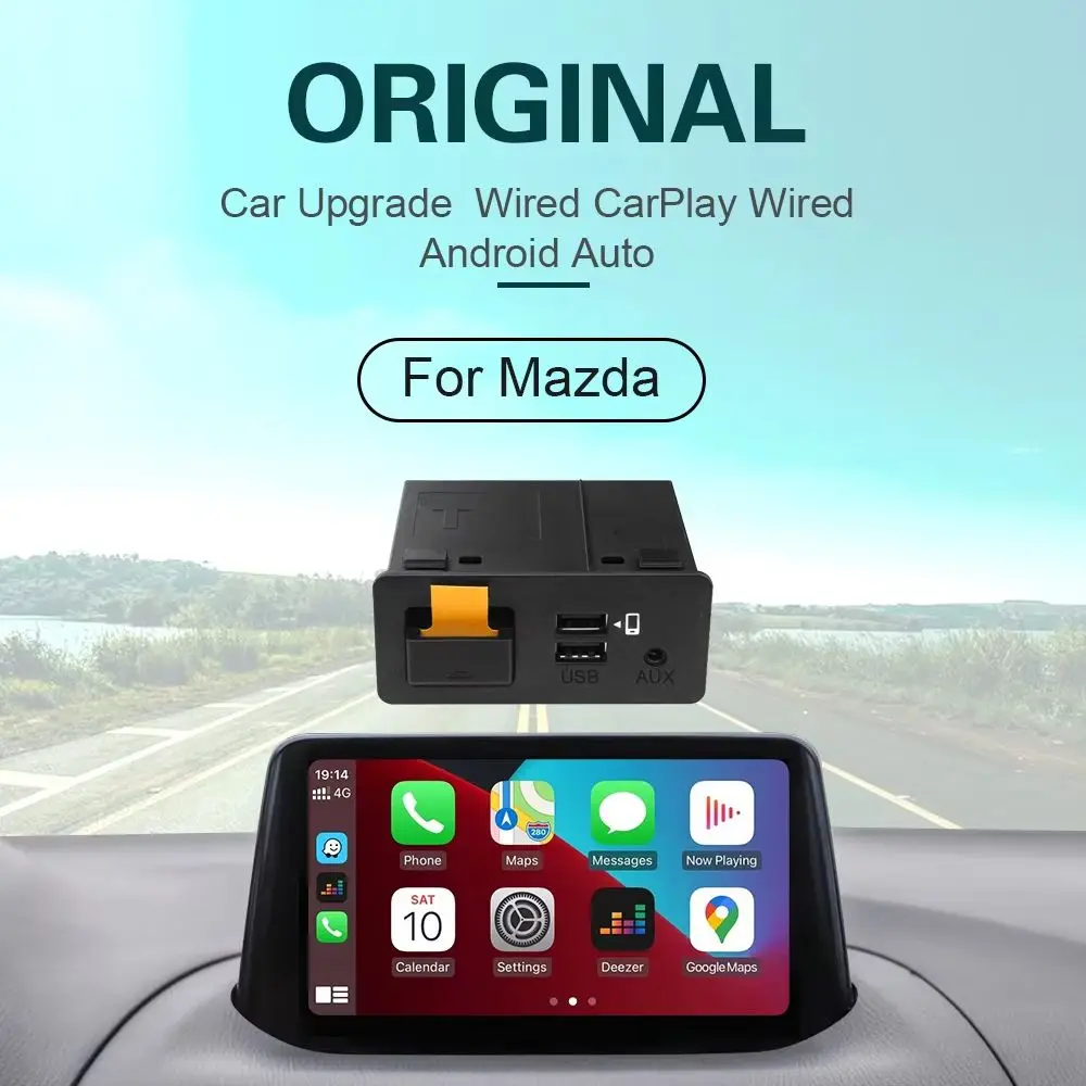 P2 Wired CarPlay Android Auto Adapter for Mazda 2 3 6 CX3 CX5 CX8 CX9 MX5 MZD System Upgrade USB Hub Retrofit Kit TK78669U0C