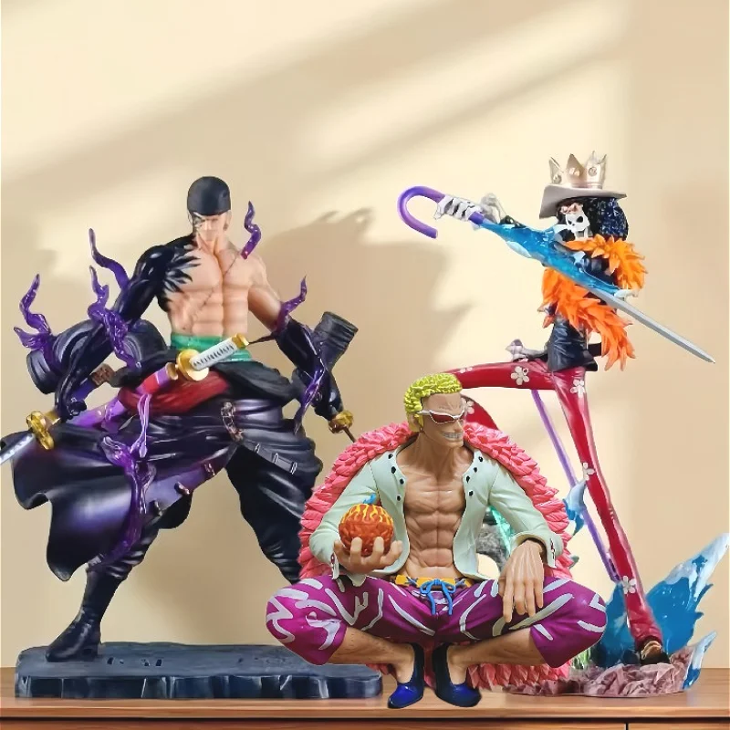 

Big Anime LX Brook Figure Decor Model One Piece GK Statue Burukku Roronoa Zoro Action Figures PVC Collectible Ornament Toy Gifts