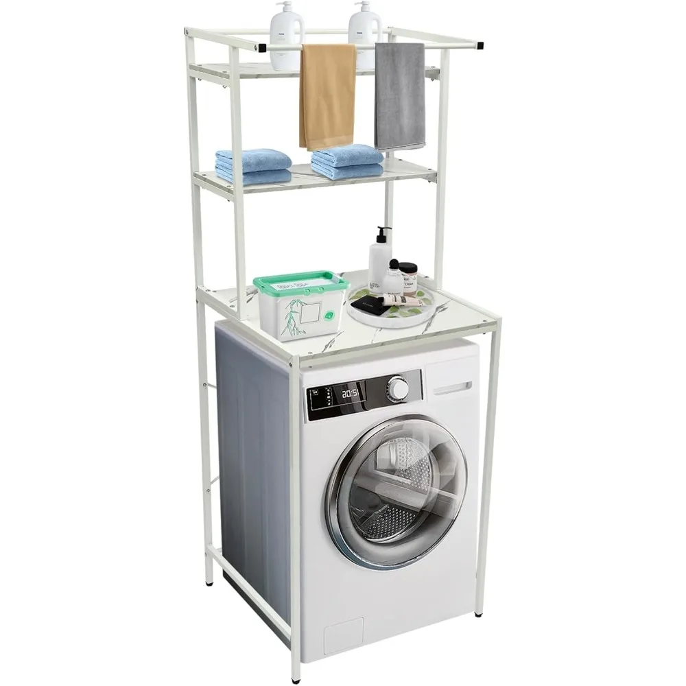 

Over Washer and Dryer Shelves, 3 Tiers Laundry Room Shelves Washer and Dryer Shelf, Space Saver Freestanding Standing Shelf Stor