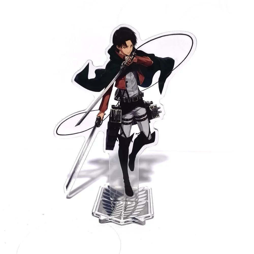 Attaque sur Titan acrylique debout Eren Mikasa Levi Erwin Armin Anime figurines loup Titan 16 cm modèle jouets décor jouets pour enfant