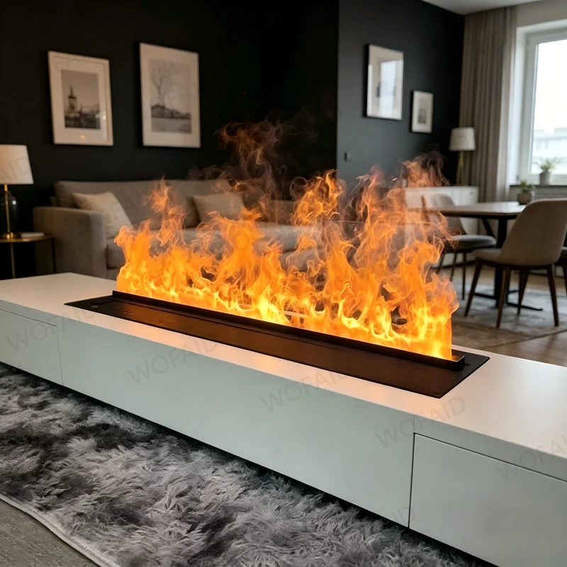 Artificial Water Vapor Fireplace 100cm,Wall Mounted & Free Standing,Color Changing Flame,Modern Ambiance chimenea electrica