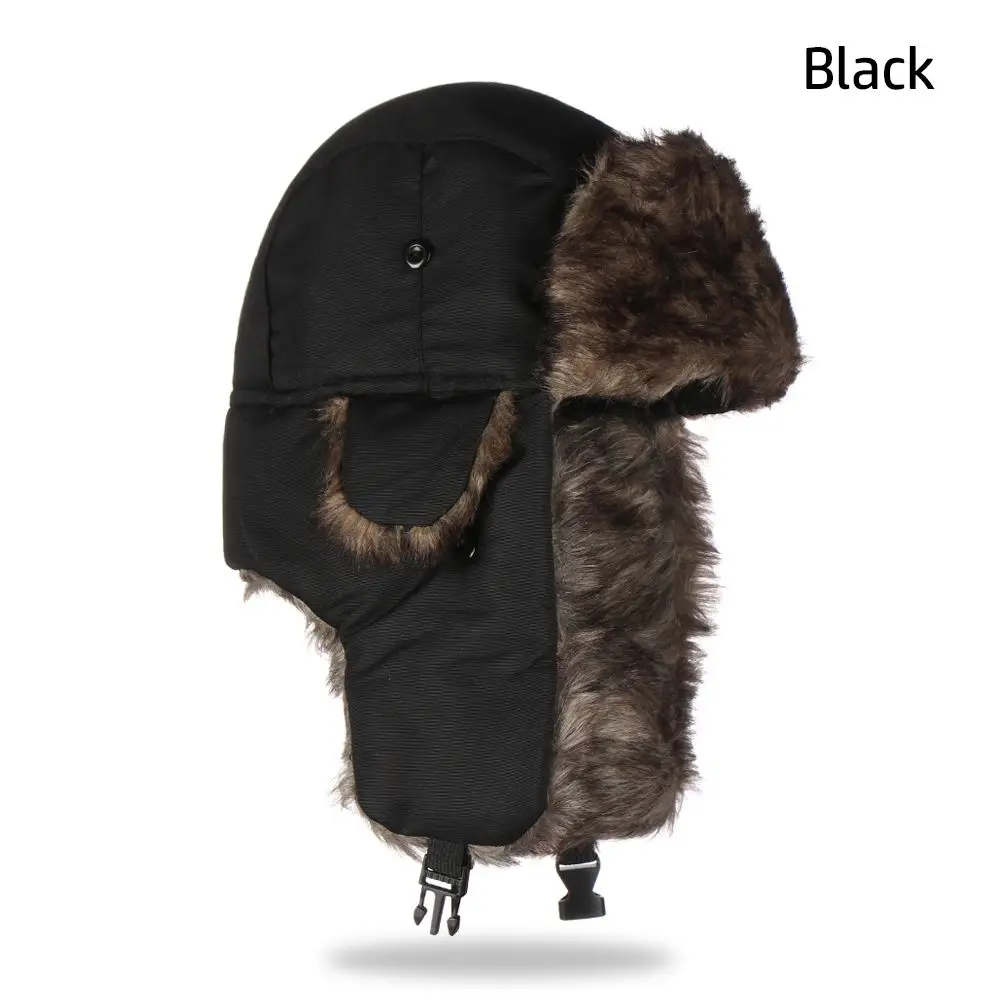 Outdoors Fur Trapper Winter Hats Ski Hat Winter Cap Russian Ushanka