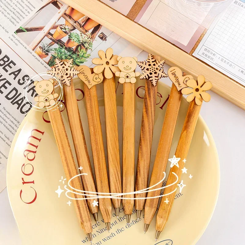 Branch Oil Pen Craft Ballpoint Pen Original Wood Shape Retro Black Pen High Value Gift School Supplies Aesthetic Stationery