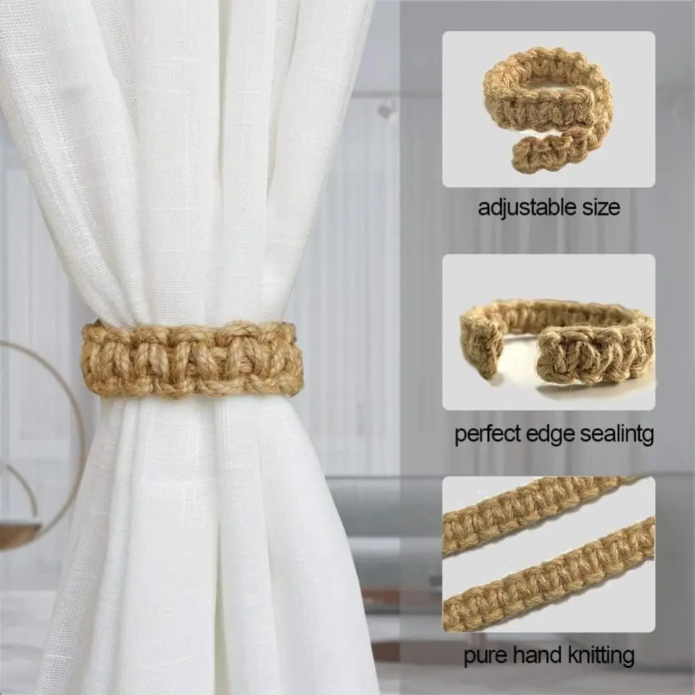 2/4PCS curtain rope tie, hand-woven curtain tie, simple curtain clip, curtain back tie, curtain tie decoration
