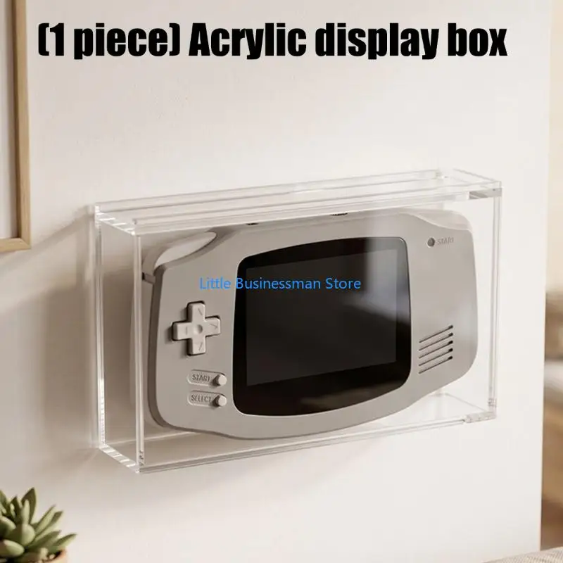 Einzelgerät-Acrylvitrine mit Wandmontagesatz, durchsichtiger, abgedeckter Box für Schreibtischpräsentation, Regalaufbewahrung – Detail 5