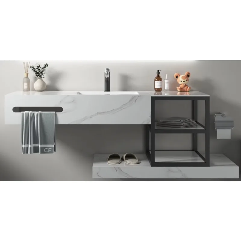 Modern Home or Hotel Bathroom Vanity Set with LED Lighting Ceramic Basin and Vanity Vanities for Bath Room or Makeup Area