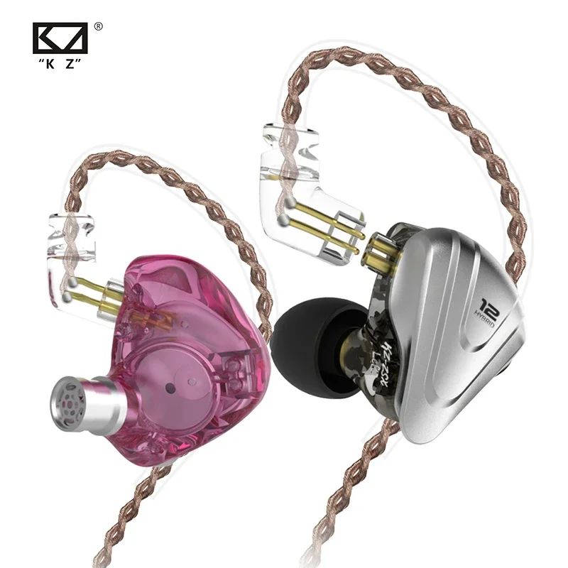 KZ ZSX ターミネーター メタル ヘッドセット 5BA + 1DD ハイブリッド 12 ドライバー HIFI 低音イヤホン インイヤー モニター ノイズ キャンセリング イヤホン