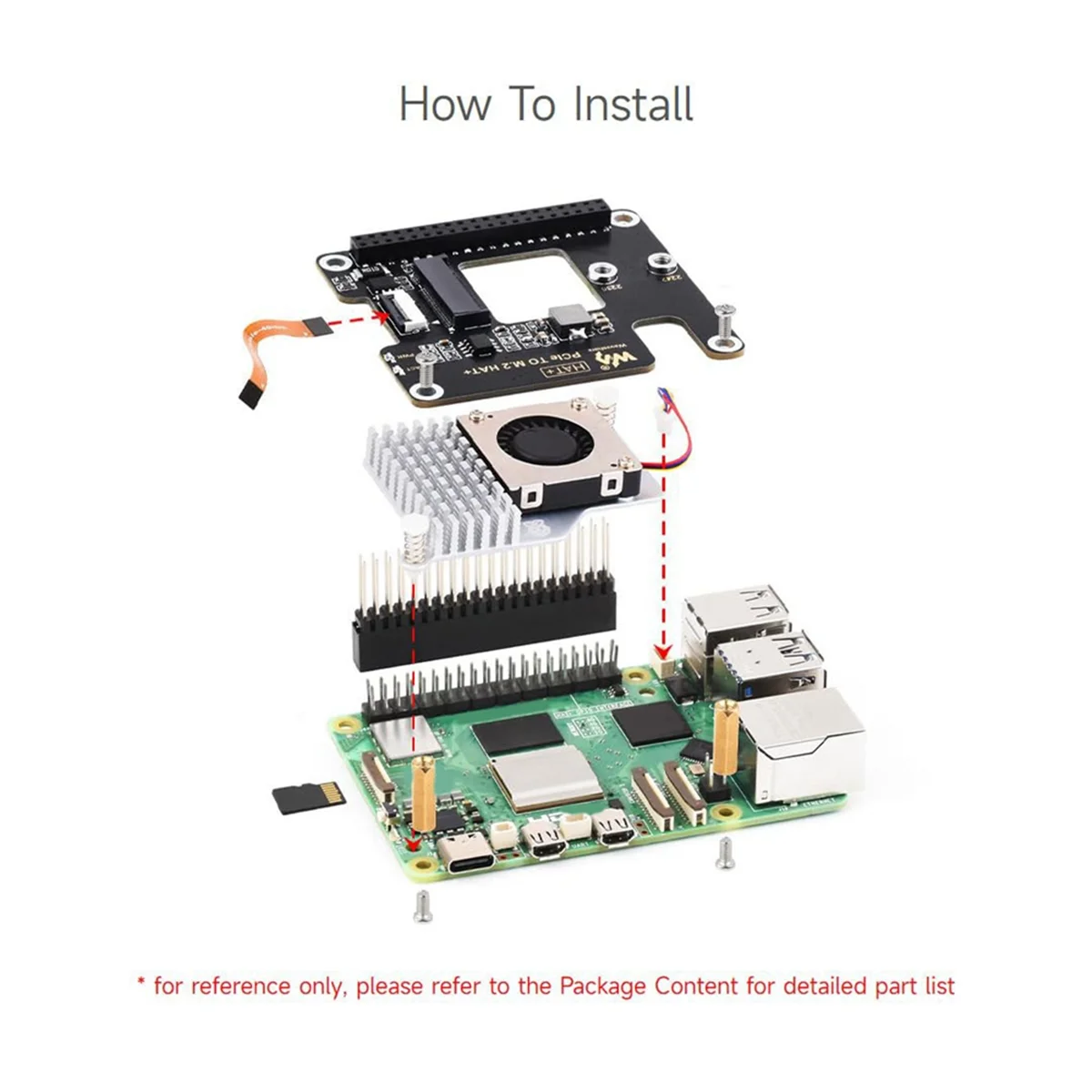Scheda di espansione IYBBW-Waveshare per Raspberry Pi 5 PCIe a M.2 HAT NVME