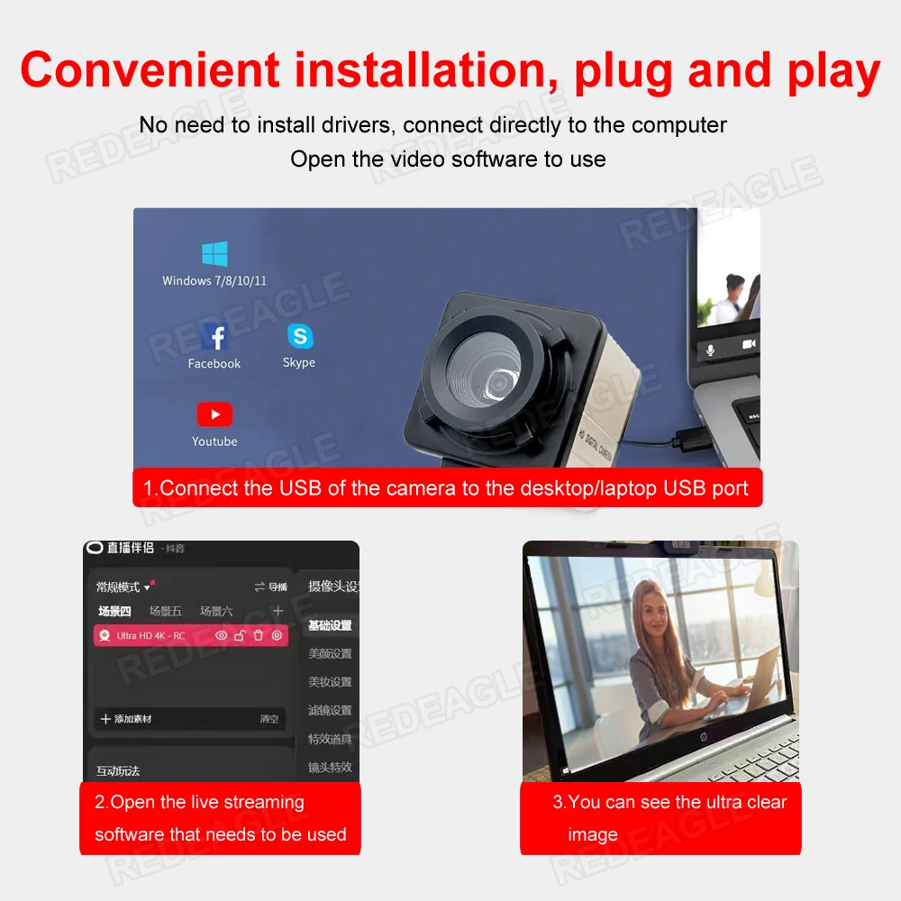 كاميرا ويب USB عالية الدقة 12 ميجابكسل CCD MX362 4K IMX179 كاميرا بمنفذ USB صغيرة PC OTG UVC التوصيل والتشغيل لمسح المستندات والبث المباشر #6