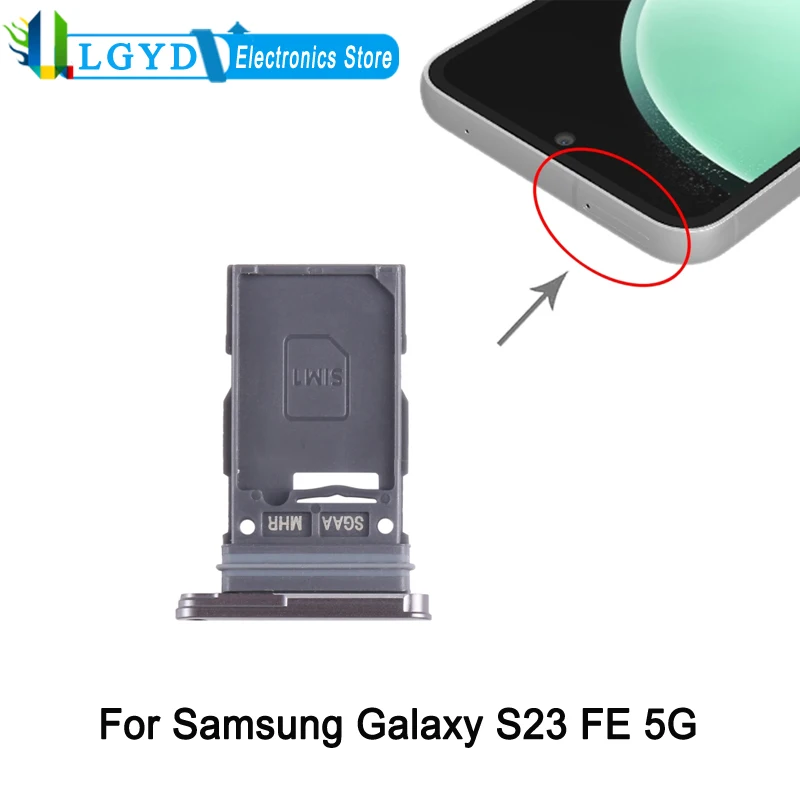 Single SIM Card Tray For Samsung Galaxy S23 FE 5G SM-S711B Phone Replacement Part