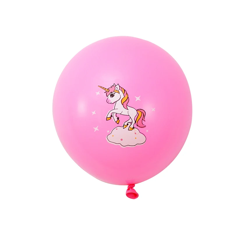 16 قطعة من بالونات اللاتكس بألوان قوس قزح يونيكورن مقاس 12 بوصة للأطفال، زينة حفلات أعياد الميلاد، استحمام الطفل، ألعاب الحفلات #4