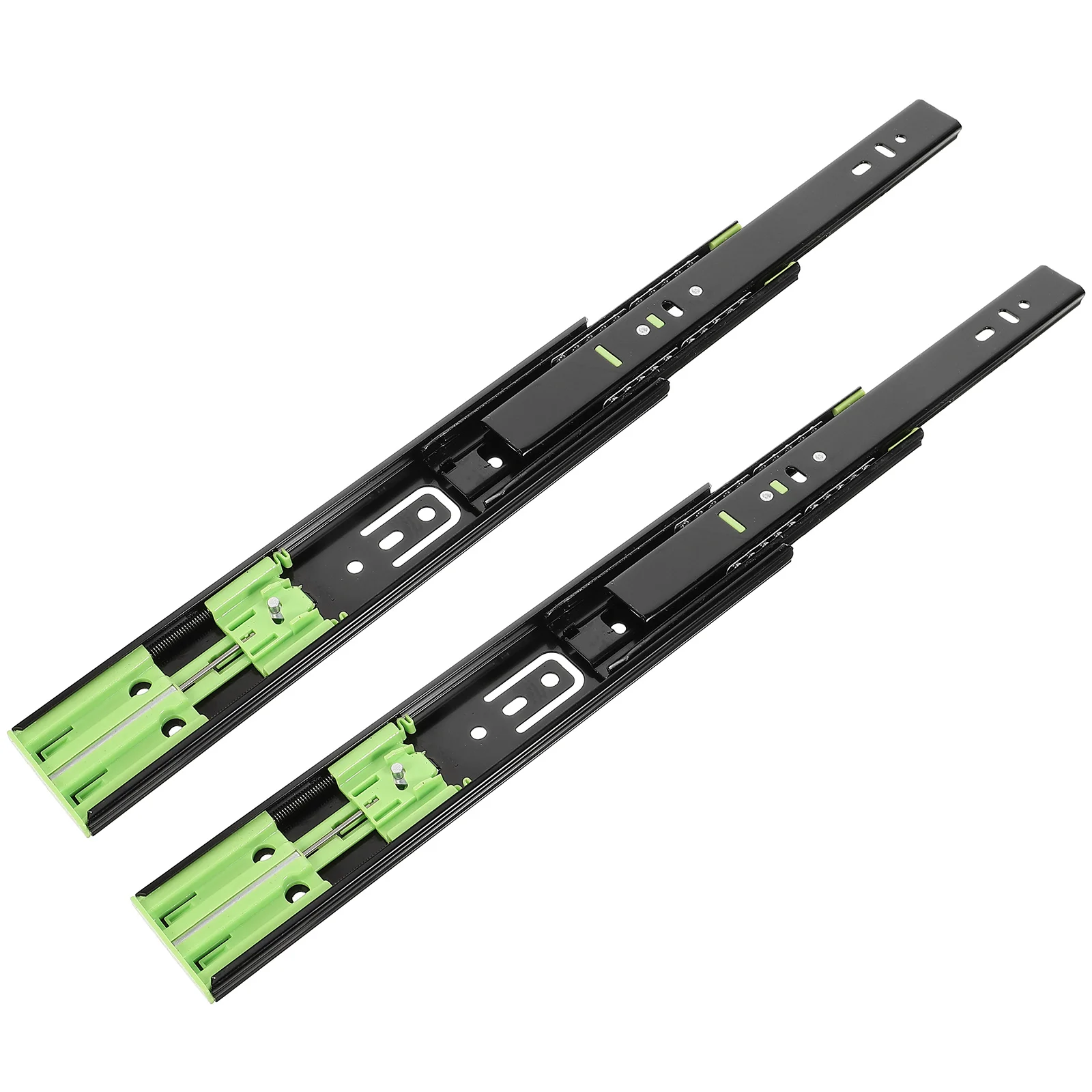 

2Pcs Heavy Duty Wide Quiet Drawer Slide Rails Stainless Steel 3 Section Full Extension Side Mount Drawer Glides Replacement