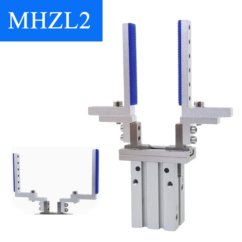 Precision Positioning Manipulator Extended Opening Chuck Adjustable Finger Cylinder Parallel Clamp MHZL2-16D for Enhanced Clampi