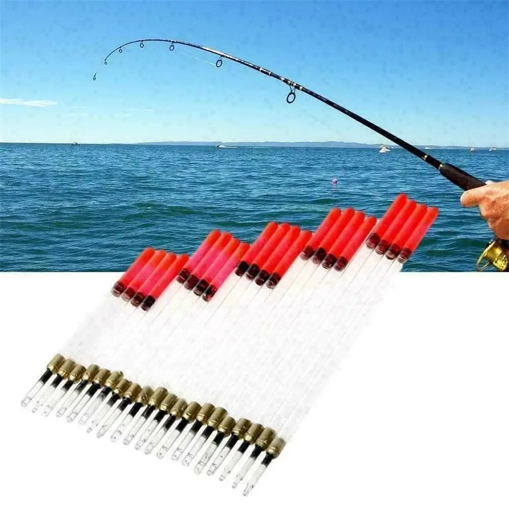 20 pz Super Galleggiabilità Galleggiante Da Pesca Buona Stabilità Sensibilità Stelo Galleggiante Durevole Visibilità Tubi Galleggianti Kit Lago Pesca