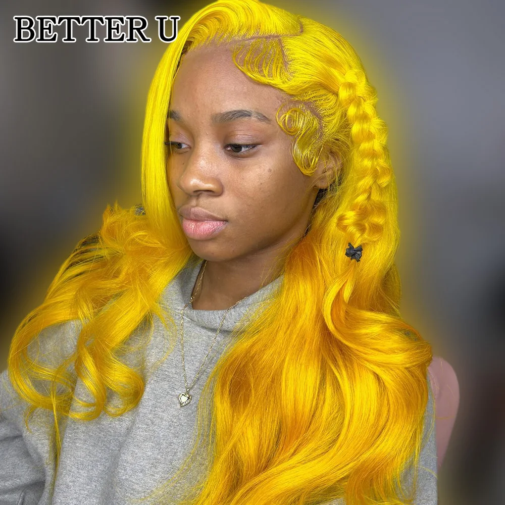 أومبير الأصفر 13x6 الدانتيل الجبهة خصلات الشعر المستعار الإنسان قبل قطعها البرازيلي شقراء ملونة 13x4 الدانتيل الباروكة الأمامية شعر الإنسان للنساء #1