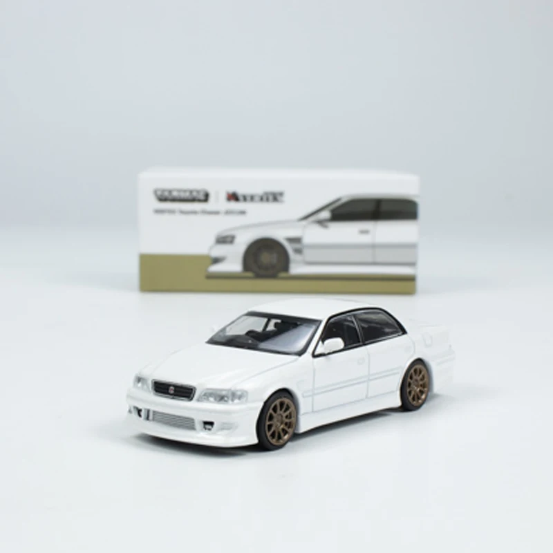 Tarmac Works TW 1/64 Chaser JZX100 White Chase Varnish Die-cast Alloy Car Model Collection Gift