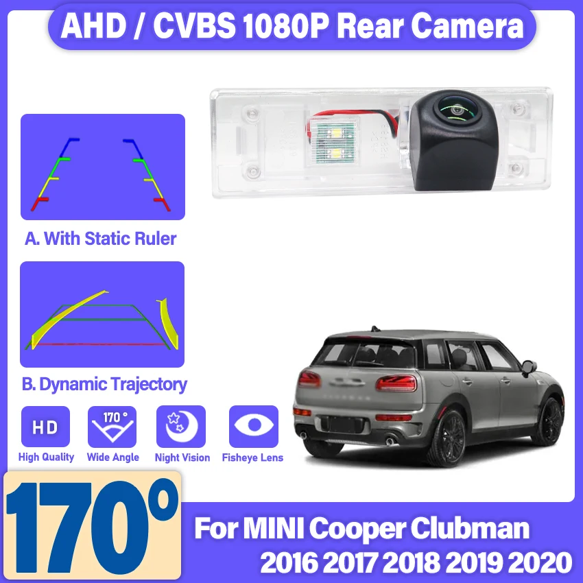 AHD 1080P Rear Camera For MINI Cooper Clubman 2016 2017 2018 2019 2020 Night Vision Backup Reversing Camera License plate Camera