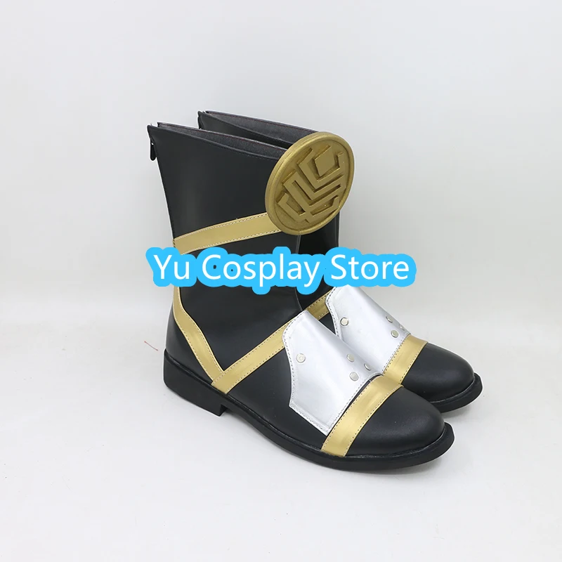 Game FF10 Auron Cosplay Shoes PU Leather Shoes Halloween Carnival Boots Cosplay Prop Custom Made