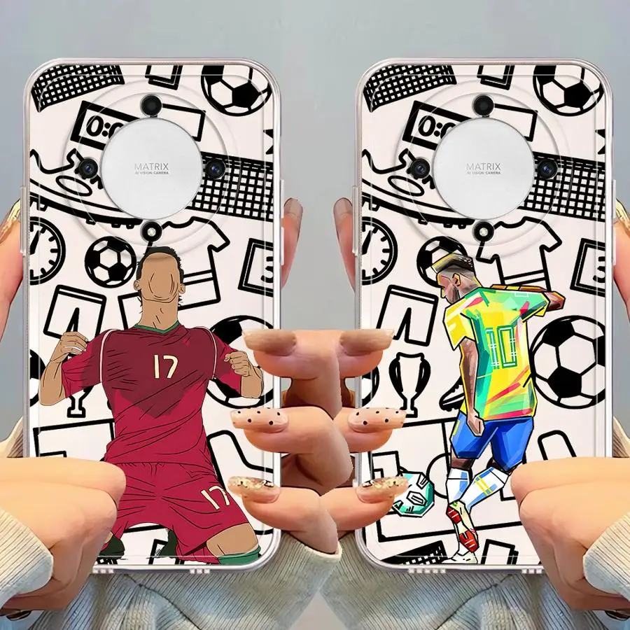 Sports Football Superstar Cartoon Soft Phone Cover Case for Honor X9a X8 X9b X7b X8b X8a 90 Lite