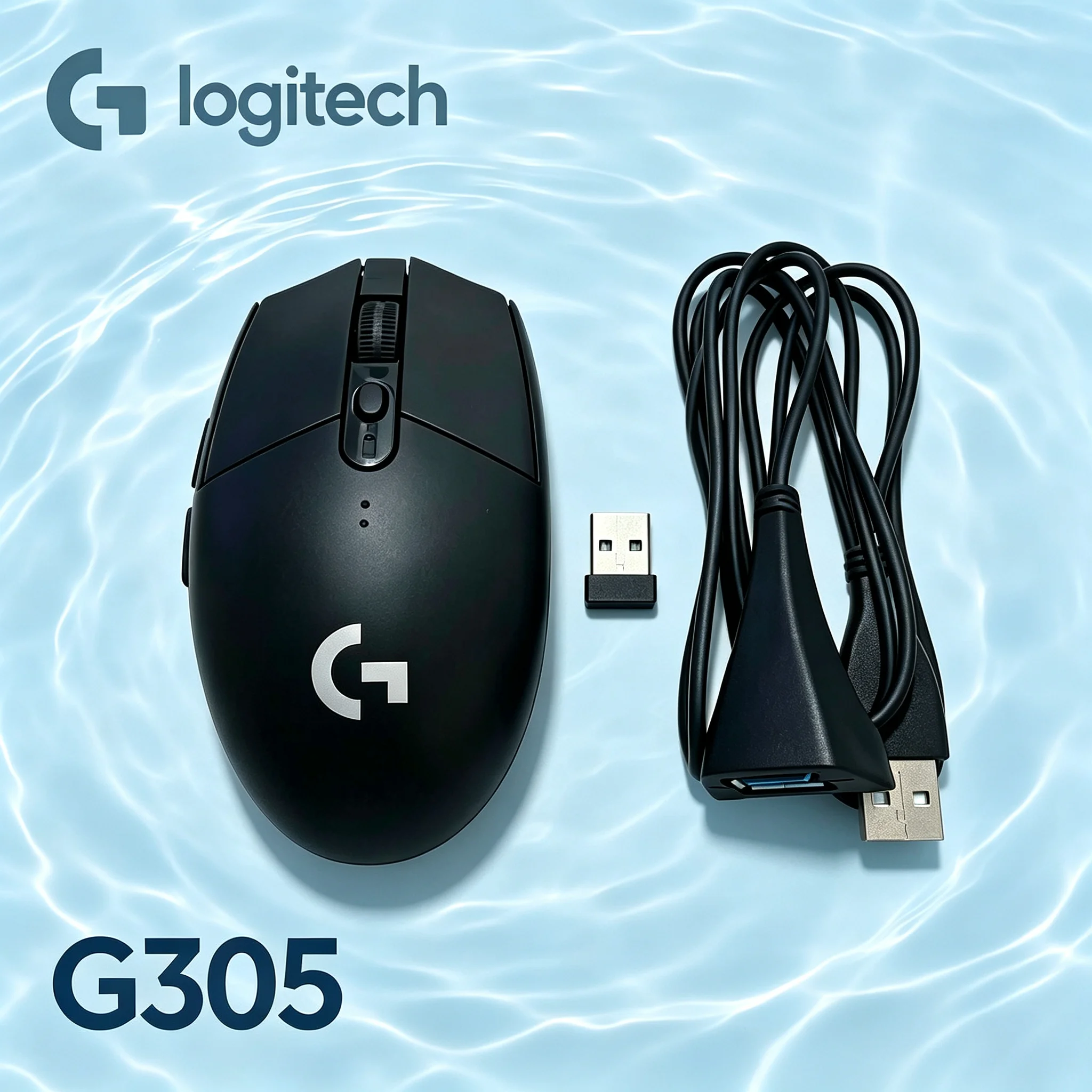Logitech G305 Ergonomic Wireless Gaming Mouse With USB Transfer Adapter Cable Long Battery Life Mice For CS LOL FPS Game Office