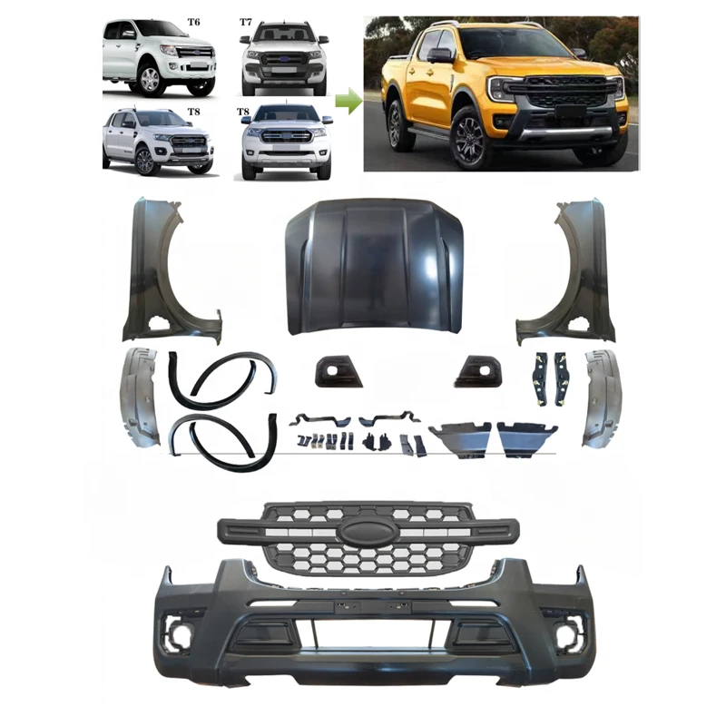 High Quality Next Generation Facelift Conversion Body Kit Fit for T6 T7 T8 2012‑2021 Bumper Exterior Tuning Accessories