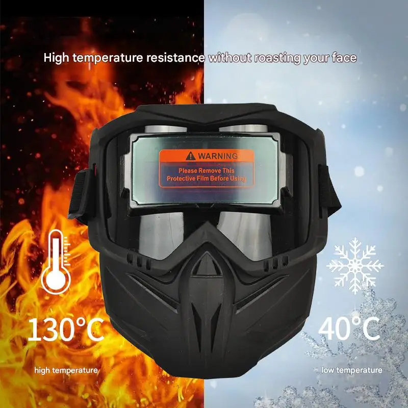 Automatic Dimming Welding Helmet Solar Powered Fast Response Argon Arc Welding Cap Full Face Protective Welding Mask