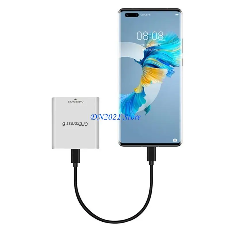 

F3KE CFexpressType B Card Reader USB 3.1 Gen2 10Gbps Portable Aluminum CFReader