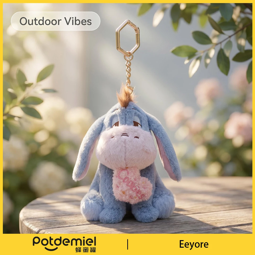 Potdemiel Disney Winnie the Pooh Eeyore Plush Key Ring Popular Chic Cartoon Ornament Gift For Teen Girls Daily Bag Wallet Decor - view 4