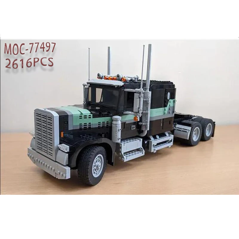 2024 New MOC-77497 Technical Car Tractor Set Model Building Self-locking Building Blocks Birthday Gift Christmas Gift