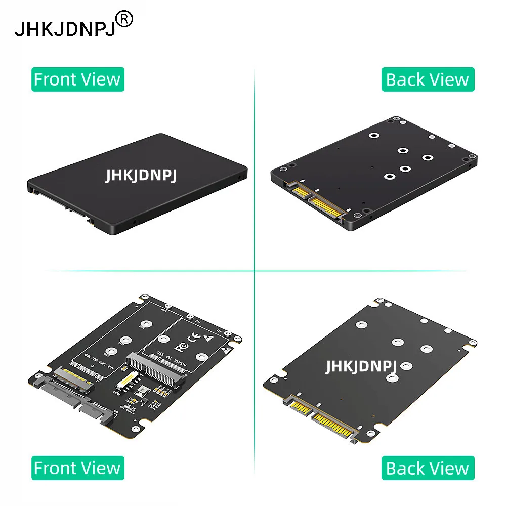2 in 1 Combine M.2 NGFF key B & mSATA SSD To  2.5 SATA3 Adapter With Plastic Enclosure
