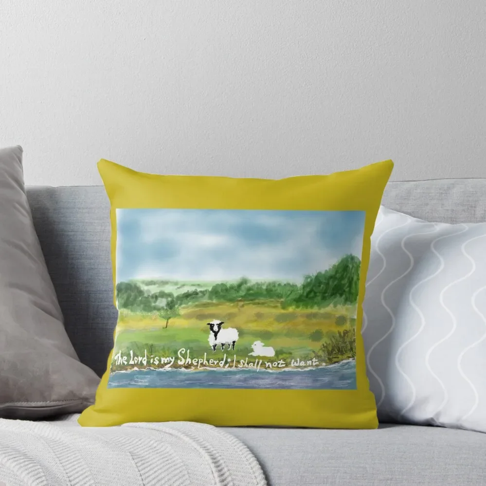 

grassland and sheep Throw Pillow anime girl Decorative Cover For Living Room Couch Pillows Ornamental Pillow pillow