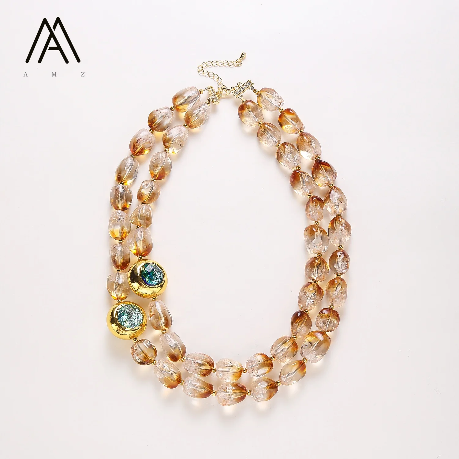 natural-citrine-crystal-stone-beads-necklace-for-women-freeform-shape-gemstone-beads-strand-necklaces-party-jewelry