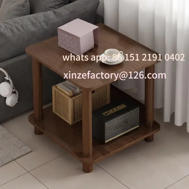 

Customizable simple double-layer coffee small table small apartment bedside table rack