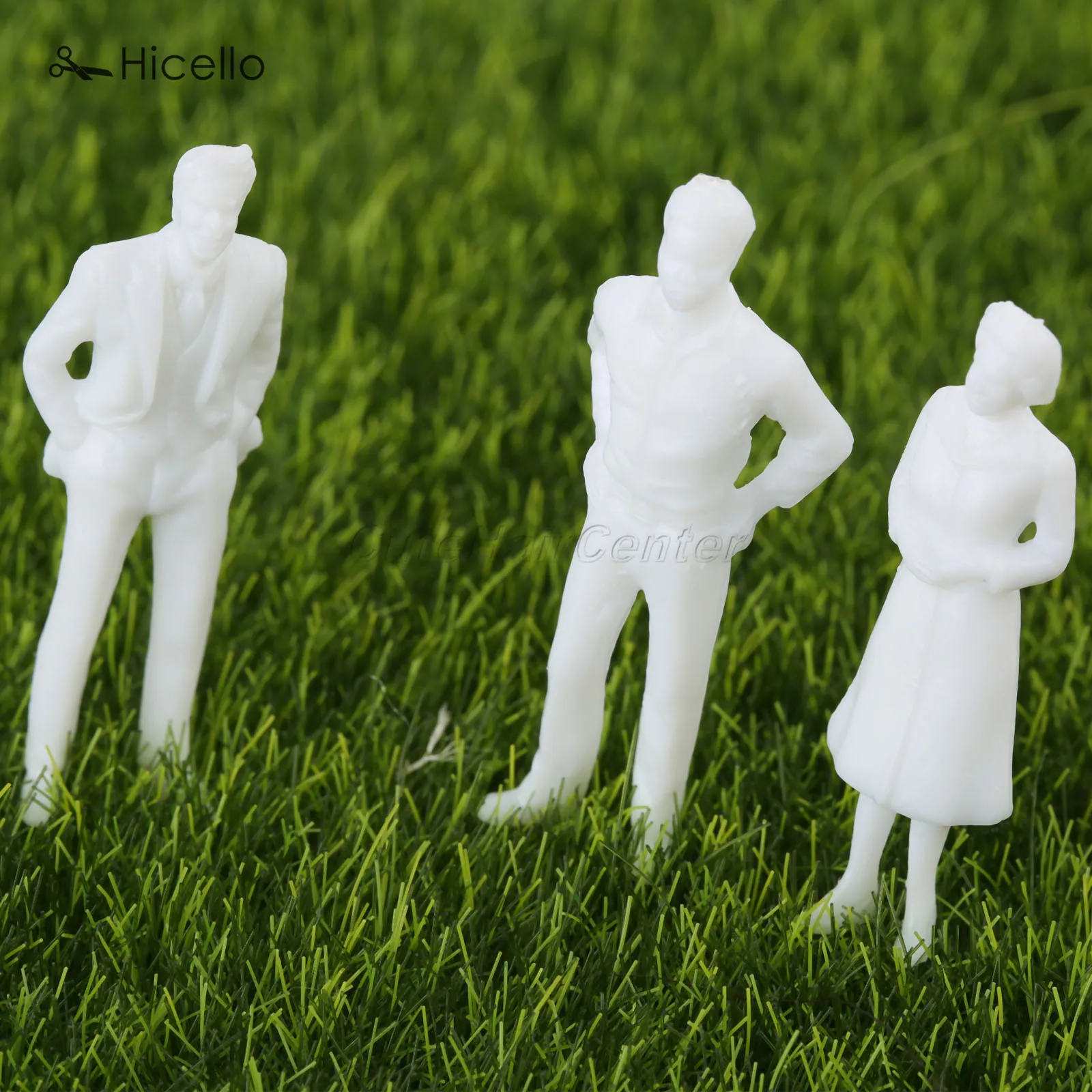 100pcs Plastic White Model People 36mm/18mm/13mm Miniature Figures Little Human Architectural Scene DIY 1:50 1:100 1:150 Scale