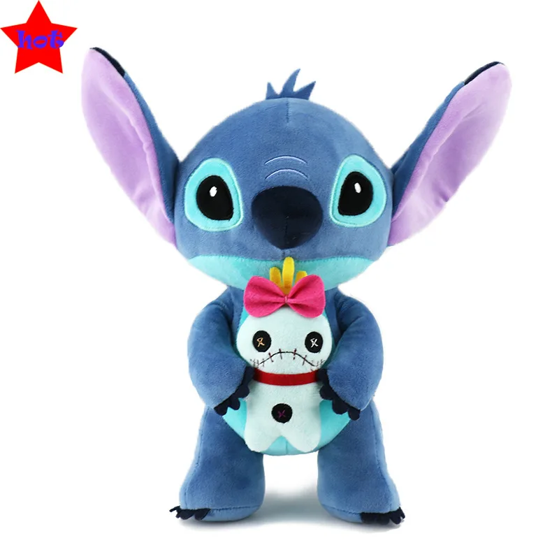 Disney-Lilo e Stitch Plush Doll para crianças, Anime Toys, boneca de pelúcia, fofo, presente de aniversário, crianças, novo