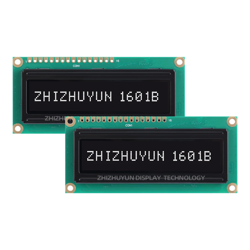 Black Background With Green Letters OLED Display Screen 16*1 Character LCD Module Display LCM Screen Built In WS0010