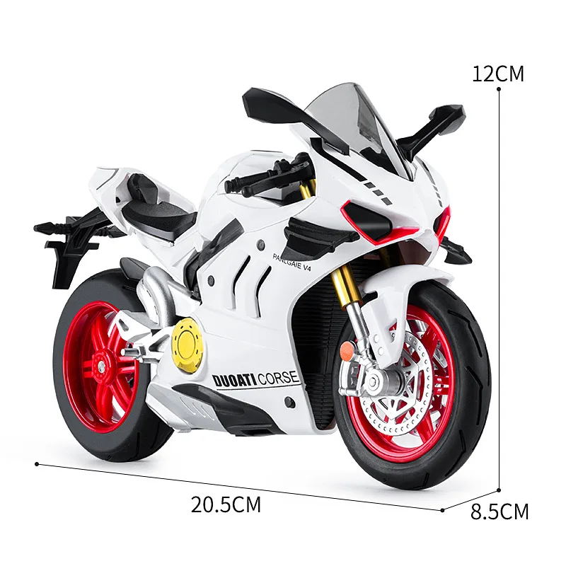 1:10 S1000RR Model Motorcycles Kawazaki NINJA H2R Toys Alloy Diecast Sound Light Shock Absorption Simulation Motorcycle Boy Gift