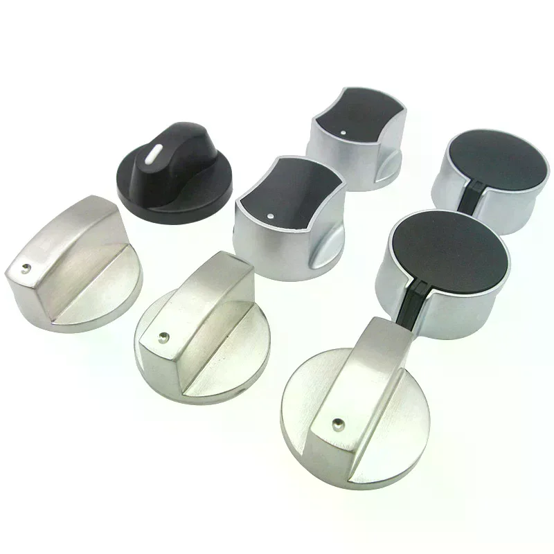 [MA]2PCS 6/8MM Gas Cooker Accessories Assembly Button Universal Silver Gas Stove Knobs Cooker Oven Control Switch[MA]