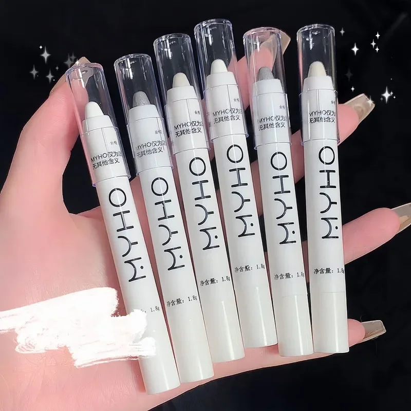 Waterproof Diamond Glitter White Eyeshadow Eyeliner Pencil Makeup Highlighter Lasting Pearl White Brighten Silkworm Eyeliner Pen