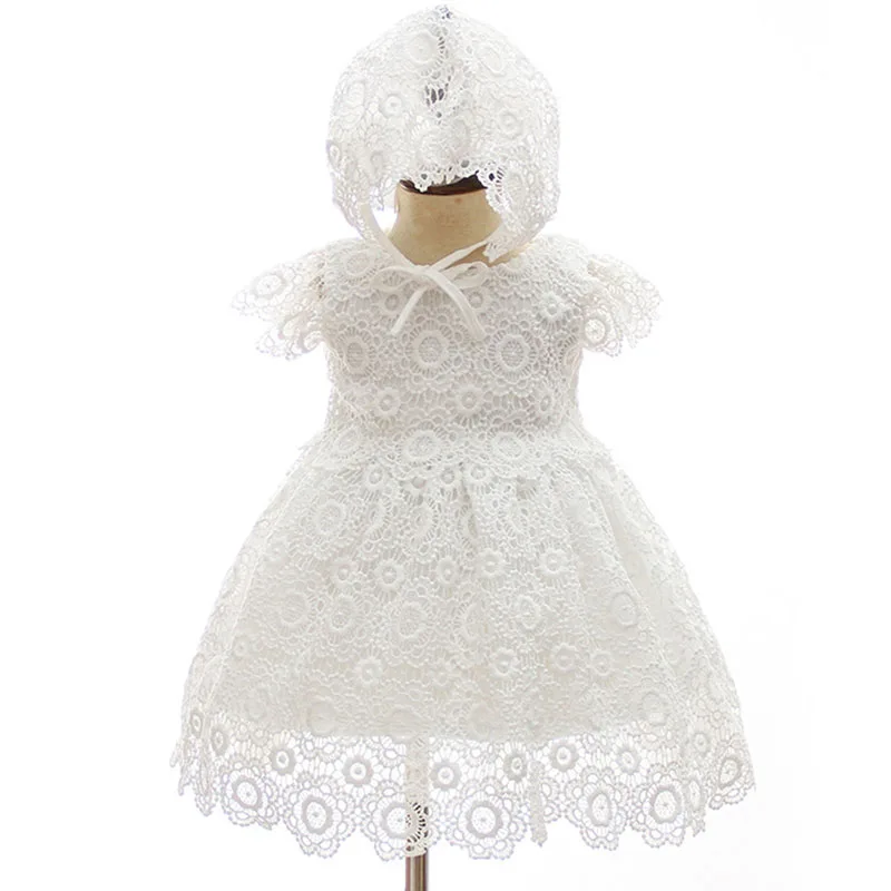 

Baby Girls Dress Lace Embroider Kids First Birthday Ball Gown Infant Princess Dresses for Baptism Bridesmaid Party 3-24M