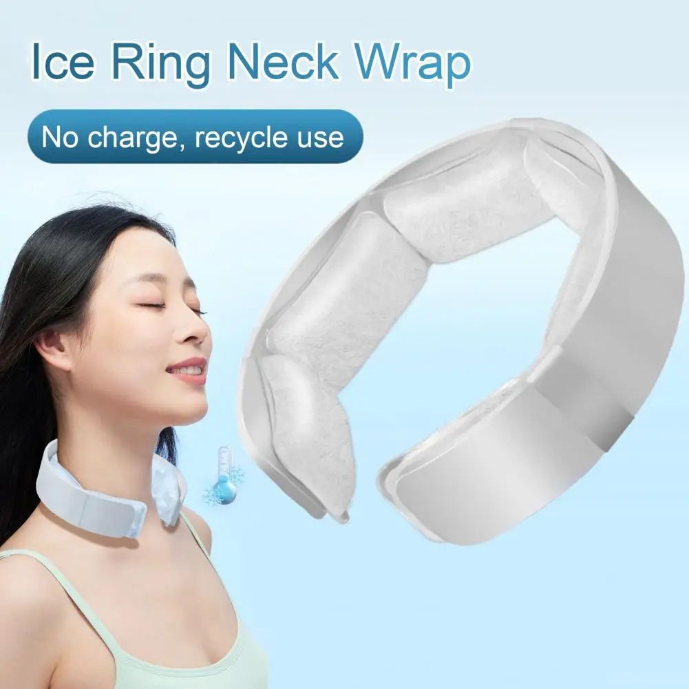 PCM Neck Cooling Tube Summer Neck Cooler Freezable Ice Cold Ring Outdoor Heatstroke Prevention Portable Neck Wrap Collar