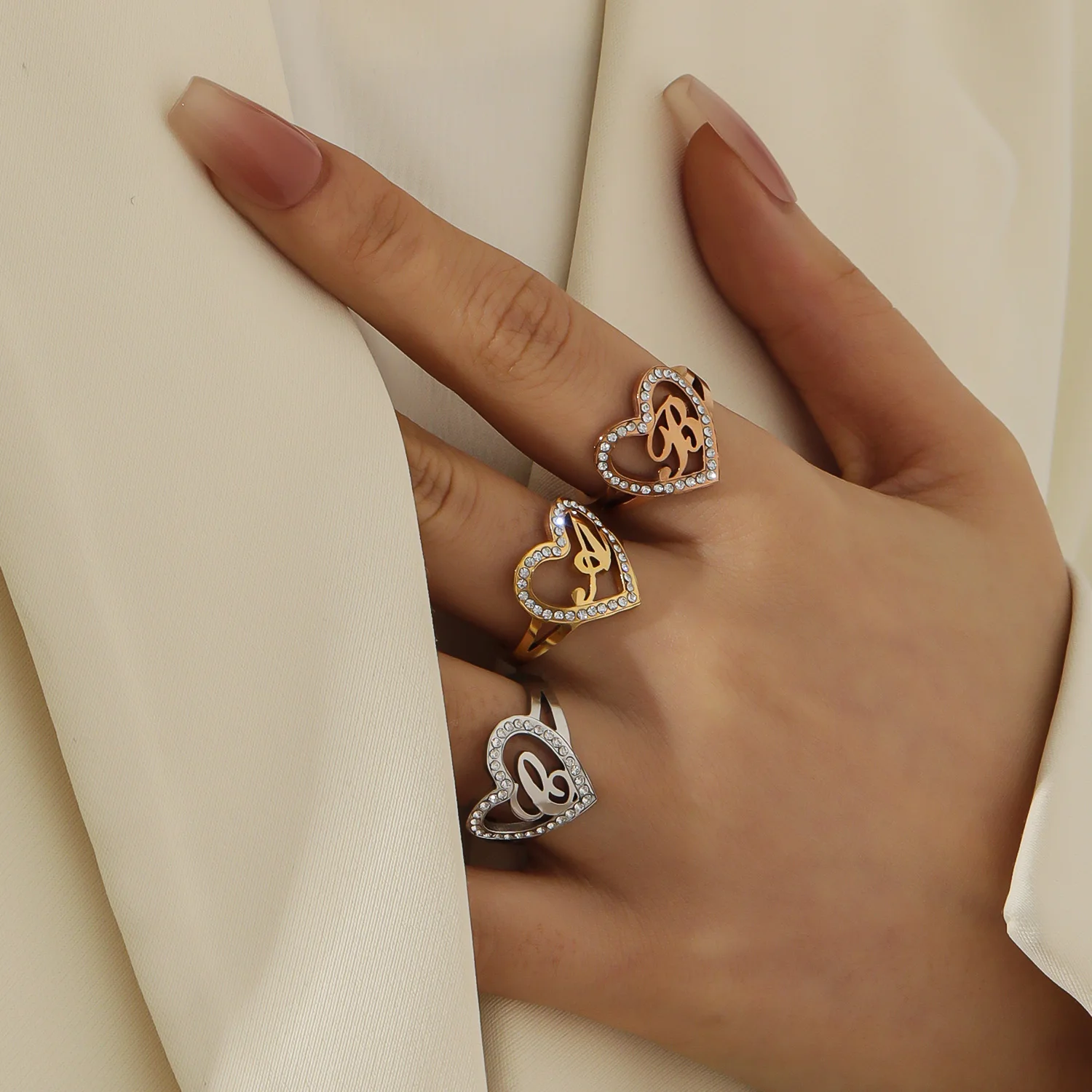 Custom Stainless Steel Rings  Love Name Rings  Anniversary Gift Jewelry  Customizable Names  High End Jewelry