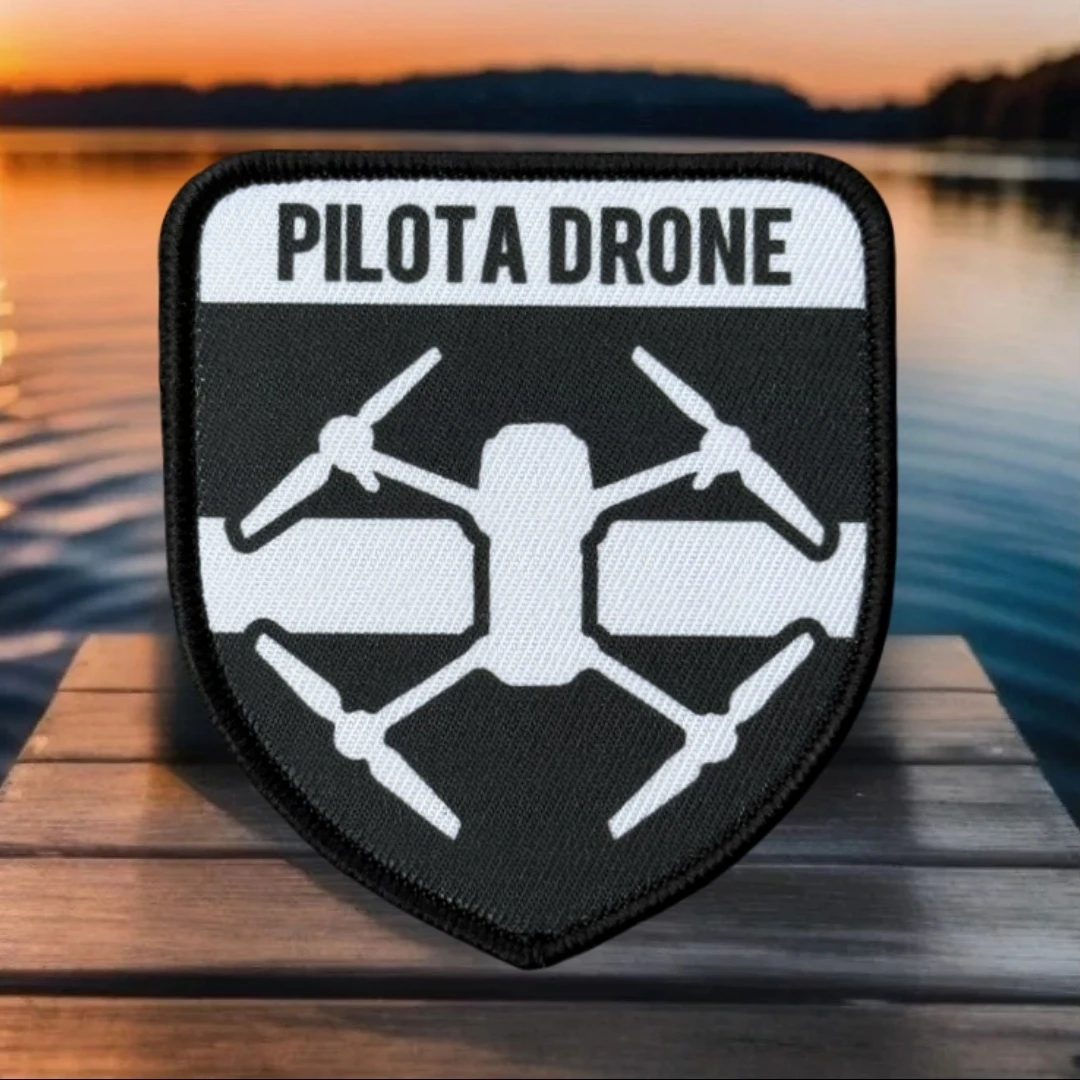 Parche moral táctico piloto de dron impreso gancho y bucle militar - imagen 5