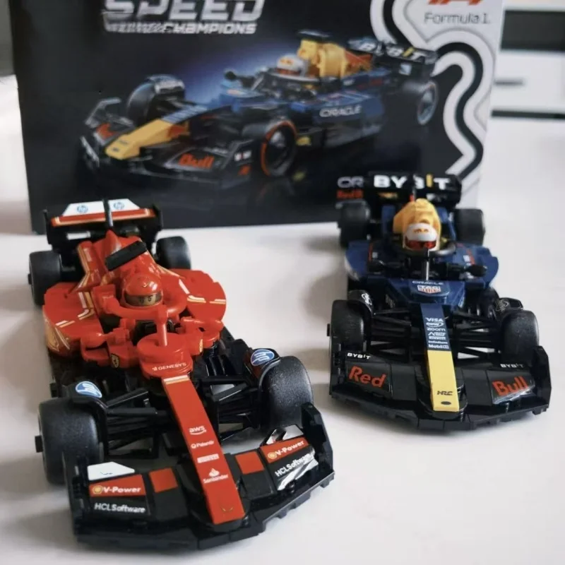 صالح 77242 77243 سرعة SF-24 RB20 F1 اللبنات نموذج الطوب سوبر سباق السيارات لعب عيد الميلاد هدايا عيد الميلاد ديكور المنزل
