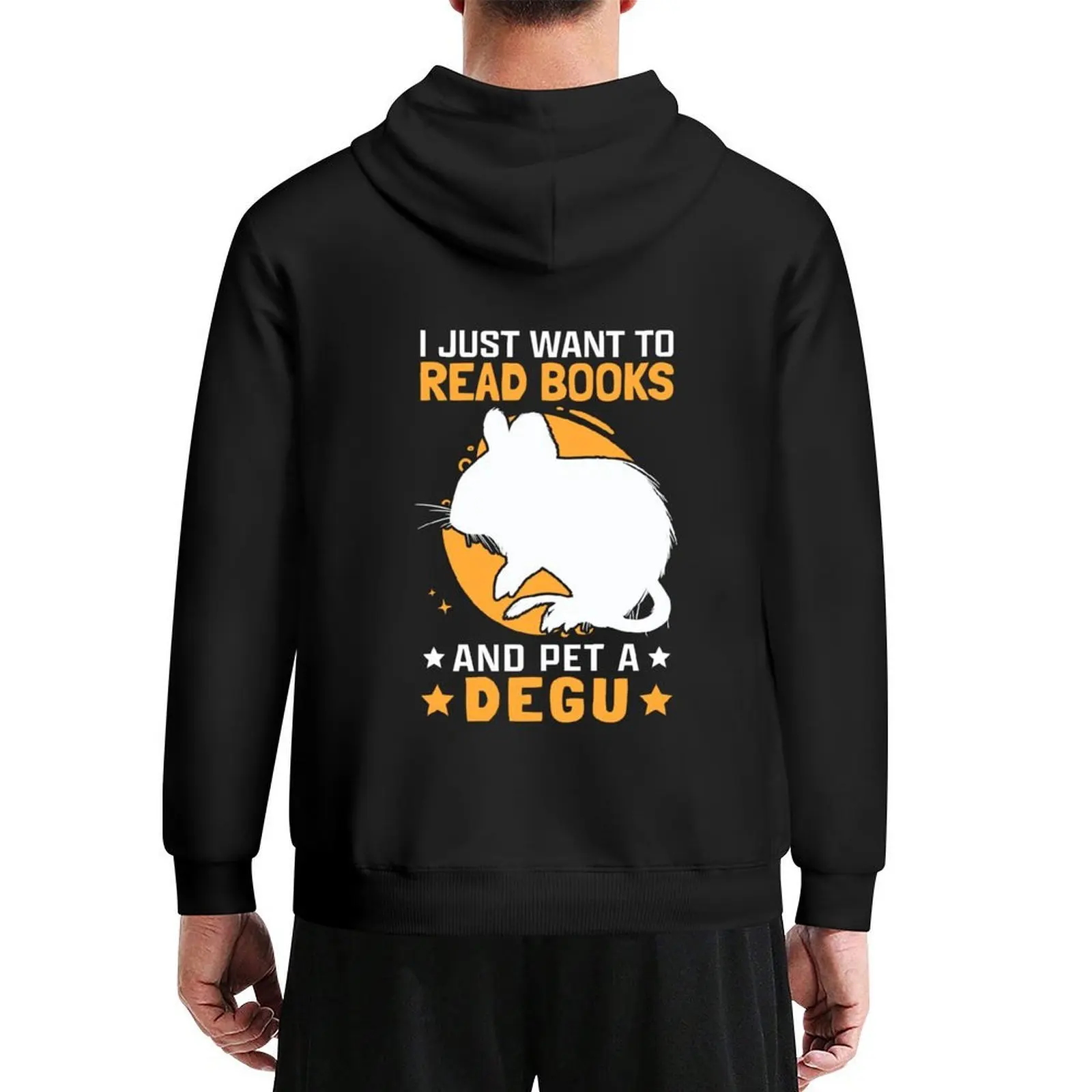 Degus and Books Чилийский грызун Дегу Толстовка мужская одежда японский стиль толстовка комплект дизайнерские
