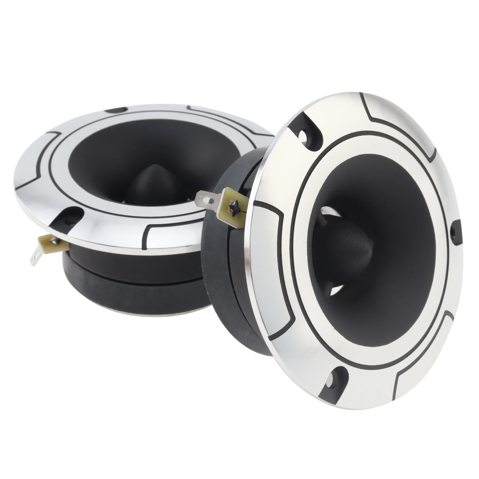 2Pcs 4 inch Titanium Bullet Tweeter Vehicle Auto Car Stereo Audio Speaker Modified High Compression Super Tweeters Loudspeaker