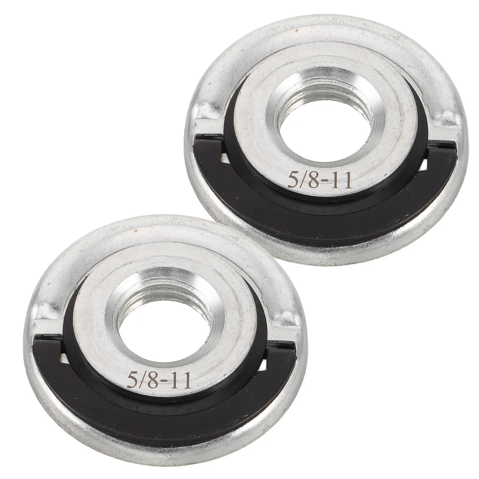 

2pcs Angle Grinder Flange Nuts 4.50X4.50X0.80Cm Silver Universal Quick Release Locking Nut For Cutting Discs Replacement Heavy